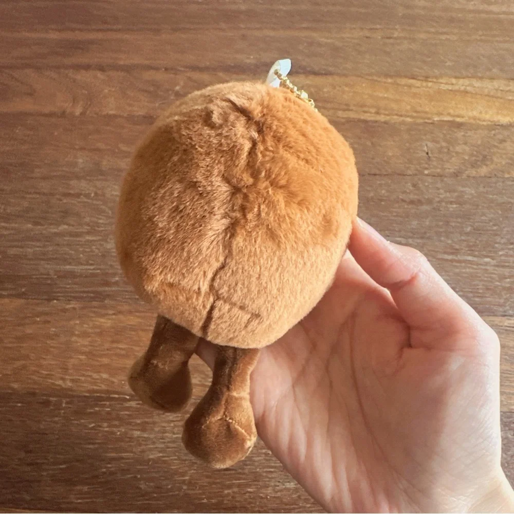 Cute Coffee Bean Plush Keychain Kawaii Mini Stuffed Bag Charm Gift New - Picture 2 of 6